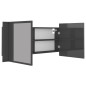 vidaXL LED-Bad-Spiegelschrank Hochglanz-Grau 100x12x45 cm Acryl vidaXL LED-Bad-Spiegelschrank Hochglanz-Grau 100x12x45 cm Acryl