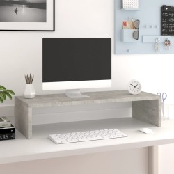 vidaXL Monitorständer Betongrau 60x23,5x12 cm Holzwerkstoff