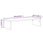 vidaXL Monitorständer Betongrau 60x23,5x12 cm Holzwerkstoff vidaXL Monitorständer Betongrau 60x23,5x12 cm Holzwerkstoff