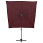 vidaXL Sonnenschirm mit Aluminium-Mast 4-lagig Bordeauxrot 250x250 cm vidaXL Sonnenschirm mit Aluminium-Mast 4-lagig Bordeauxrot 250x250 cm