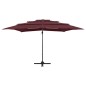 vidaXL Sonnenschirm mit Aluminium-Mast 4-lagig Bordeauxrot 250x250 cm vidaXL Sonnenschirm mit Aluminium-Mast 4-lagig Bordeauxrot 250x250 cm