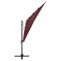 vidaXL Sonnenschirm mit Aluminium-Mast 4-lagig Bordeauxrot 250x250 cm vidaXL Sonnenschirm mit Aluminium-Mast 4-lagig Bordeauxrot 250x250 cm