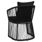 Gartenstühle 2 Stk. mit Polstern und Kissen PVC Rattan Schwarz Gartenstühle 2 Stk. mit Polstern und Kissen PVC Rattan Schwarz