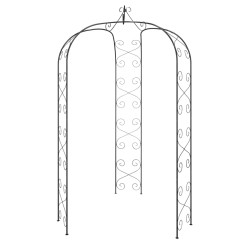 vidaXL Gartenbogen Schwarz Ø180x255 cm Stahl