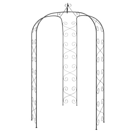 vidaXL Gartenbogen Schwarz Ø180x255 cm Stahl
