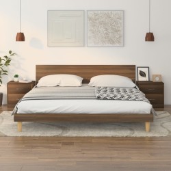 vidaXL Nachttische 2 Stk. Braun Eichen-Optik 40x30x40 cm Holzwerkstoff