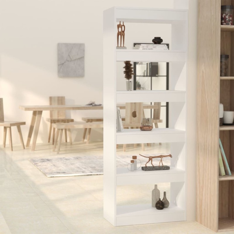 vidaXL Bücherregal/Raumteiler Weiß 60x30x166 cm Holzwerkstoff vidaXL Bücherregal/Raumteiler Weiß 60x30x166 cm Holzwerkstoff