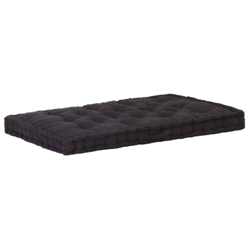 Palettenkissen Baumwolle 120×80×10 cm Schwarz Palettenkissen Baumwolle 120×80×10 cm Schwarz