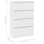 vidaXL Sideboard Weiß 60x35x98,5 cm Holzwerkstoff vidaXL Sideboard Weiß 60x35x98,5 cm Holzwerkstoff