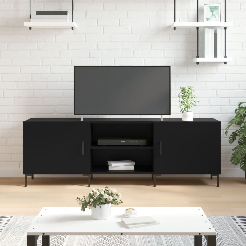 vidaXL TV-Schrank Schwarz 150x30x50 cm Holzwerkstoff vidaXL TV-Schrank Schwarz 150x30x50 cm Holzwerkstoff