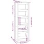 vidaXL Bücherregal Weiß 50x35x154 cm Massivholz Kiefer vidaXL Bücherregal Weiß 50x35x154 cm Massivholz Kiefer
