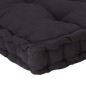 Palettenkissen Baumwolle 120×80×10 cm Schwarz Palettenkissen Baumwolle 120×80×10 cm Schwarz