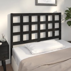 vidaXL Kopfteil Schwarz 125,5x4x100 cm Massivholz Kiefer