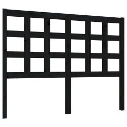 vidaXL Kopfteil Schwarz 125,5x4x100 cm Massivholz Kiefer