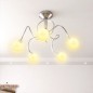 vidaXL Deckenleuchte mit Runden Glasschirmen für 5 G9 LED-Leuchtmittel vidaXL Deckenleuchte mit Runden Glasschirmen für 5 G9 LED-Leuchtmittel