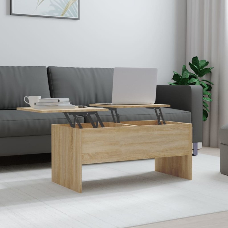 vidaXL Couchtisch Sonoma-Eiche 102x50,5x46,5 cm Holzwerkstoff vidaXL Couchtisch Sonoma-Eiche 102x50,5x46,5 cm Holzwerkstoff