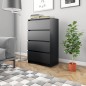 vidaXL Sideboard Schwarz 60x35x98,5 cm Holzwerkstoff vidaXL Sideboard Schwarz 60x35x98,5 cm Holzwerkstoff