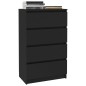 vidaXL Sideboard Schwarz 60x35x98,5 cm Holzwerkstoff vidaXL Sideboard Schwarz 60x35x98,5 cm Holzwerkstoff