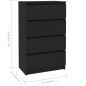 vidaXL Sideboard Schwarz 60x35x98,5 cm Holzwerkstoff vidaXL Sideboard Schwarz 60x35x98,5 cm Holzwerkstoff