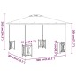 vidaXL Pavillon mit Seitenwänden & Doppeldach 3x3 m Creme vidaXL Pavillon mit Seitenwänden & Doppeldach 3x3 m Creme