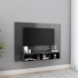 vidaXL TV-Wandschrank Hochglanz-Grau 120x23,5x90 cm Holzwerkstoff vidaXL TV-Wandschrank Hochglanz-Grau 120x23,5x90 cm Holzwerkstoff