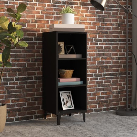 vidaXL Sideboard Schwarz 34,5x32,5x90 cm Holzwerkstoff