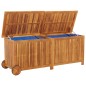 vidaXL Gartentruhe mit Rollen 150x50x58 cm Massivholz Akazie vidaXL Gartentruhe mit Rollen 150x50x58 cm Massivholz Akazie