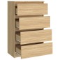 vidaXL Sideboard Sonoma-Eiche 60x35x98,5 cm Holzwerkstoff vidaXL Sideboard Sonoma-Eiche 60x35x98,5 cm Holzwerkstoff