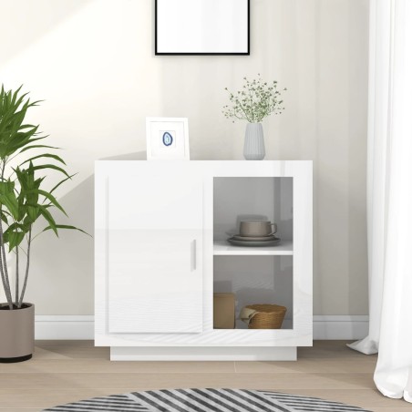 vidaXL Sideboard Hochglanz-Weiß 80x40x75 cm