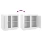 vidaXL Sideboard Hochglanz-Weiß 80x40x75 cm vidaXL Sideboard Hochglanz-Weiß 80x40x75 cm