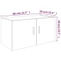 vidaXL Wandschrank Grau Sonoma 80x39x40 cm Holzwerkstoff vidaXL Wandschrank Grau Sonoma 80x39x40 cm Holzwerkstoff