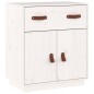 vidaXL Sideboard Weiß 65,5x40x75 cm Massivholz Kiefer vidaXL Sideboard Weiß 65,5x40x75 cm Massivholz Kiefer