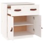vidaXL Sideboard Weiß 65,5x40x75 cm Massivholz Kiefer vidaXL Sideboard Weiß 65,5x40x75 cm Massivholz Kiefer