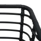 Gartenstühle 2 Stk. mit Auflagen Poly Rattan Schwarz Gartenstühle 2 Stk. mit Auflagen Poly Rattan Schwarz