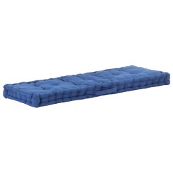 Palettenkissen Baumwolle 120×40×7 cm Hellblau