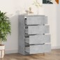 vidaXL Sideboard Betongrau 60x35x98,5 cm Holzwerkstoff vidaXL Sideboard Betongrau 60x35x98,5 cm Holzwerkstoff