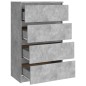 vidaXL Sideboard Betongrau 60x35x98,5 cm Holzwerkstoff vidaXL Sideboard Betongrau 60x35x98,5 cm Holzwerkstoff