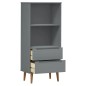 vidaXL Bücherregal MOLDE Grau 60x35x133,5 cm Massivholz Kiefer vidaXL Bücherregal MOLDE Grau 60x35x133,5 cm Massivholz Kiefer