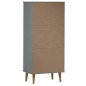 vidaXL Bücherregal MOLDE Grau 60x35x133,5 cm Massivholz Kiefer vidaXL Bücherregal MOLDE Grau 60x35x133,5 cm Massivholz Kiefer