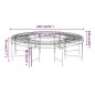 vidaXL Baumbank Rund Ø160 cm Schwarz Stahl vidaXL Baumbank Rund Ø160 cm Schwarz Stahl