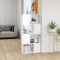 vidaXL Bücherregal Raumteiler Hochglanz-Weiß 60x24x124,5 cm vidaXL Bücherregal Raumteiler Hochglanz-Weiß 60x24x124,5 cm