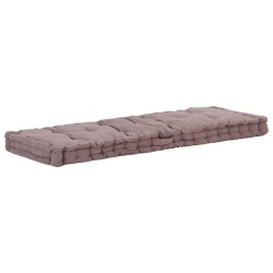 Palettenkissen Baumwolle 120×40×7 cm Taupe