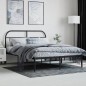 vidaXL Bettgestell mit Kopfteil Metall Schwarz 140x190 cm vidaXL Bettgestell mit Kopfteil Metall Schwarz 140x190 cm