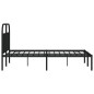 vidaXL Bettgestell mit Kopfteil Metall Schwarz 140x190 cm vidaXL Bettgestell mit Kopfteil Metall Schwarz 140x190 cm