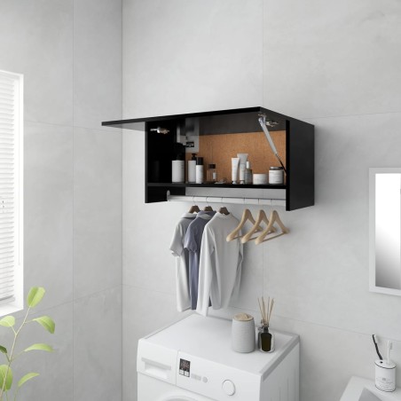 vidaXL Kleiderschrank Schwarz 70x32,5x35 cm Holzwerkstoff