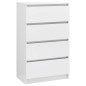 vidaXL Sideboard Hochglanz-Weiß 60x35x98,5 cm Holzwerkstoff vidaXL Sideboard Hochglanz-Weiß 60x35x98,5 cm Holzwerkstoff