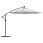 vidaXL Sonnenschirm Ampelschirm mit LED-Beleuchtung 300 cm Metallmast vidaXL Sonnenschirm Ampelschirm mit LED-Beleuchtung 300 cm Metallmast