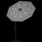vidaXL Sonnenschirm Ampelschirm mit LED-Beleuchtung 300 cm Metallmast vidaXL Sonnenschirm Ampelschirm mit LED-Beleuchtung 300 cm Metallmast