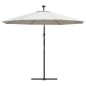 vidaXL Sonnenschirm Ampelschirm mit LED-Beleuchtung 300 cm Metallmast vidaXL Sonnenschirm Ampelschirm mit LED-Beleuchtung 300 cm Metallmast