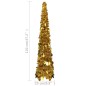 vidaXL Künstlicher Pop-Up-Weihnachtsbaum Golden 120 cm PET vidaXL Künstlicher Pop-Up-Weihnachtsbaum Golden 120 cm PET